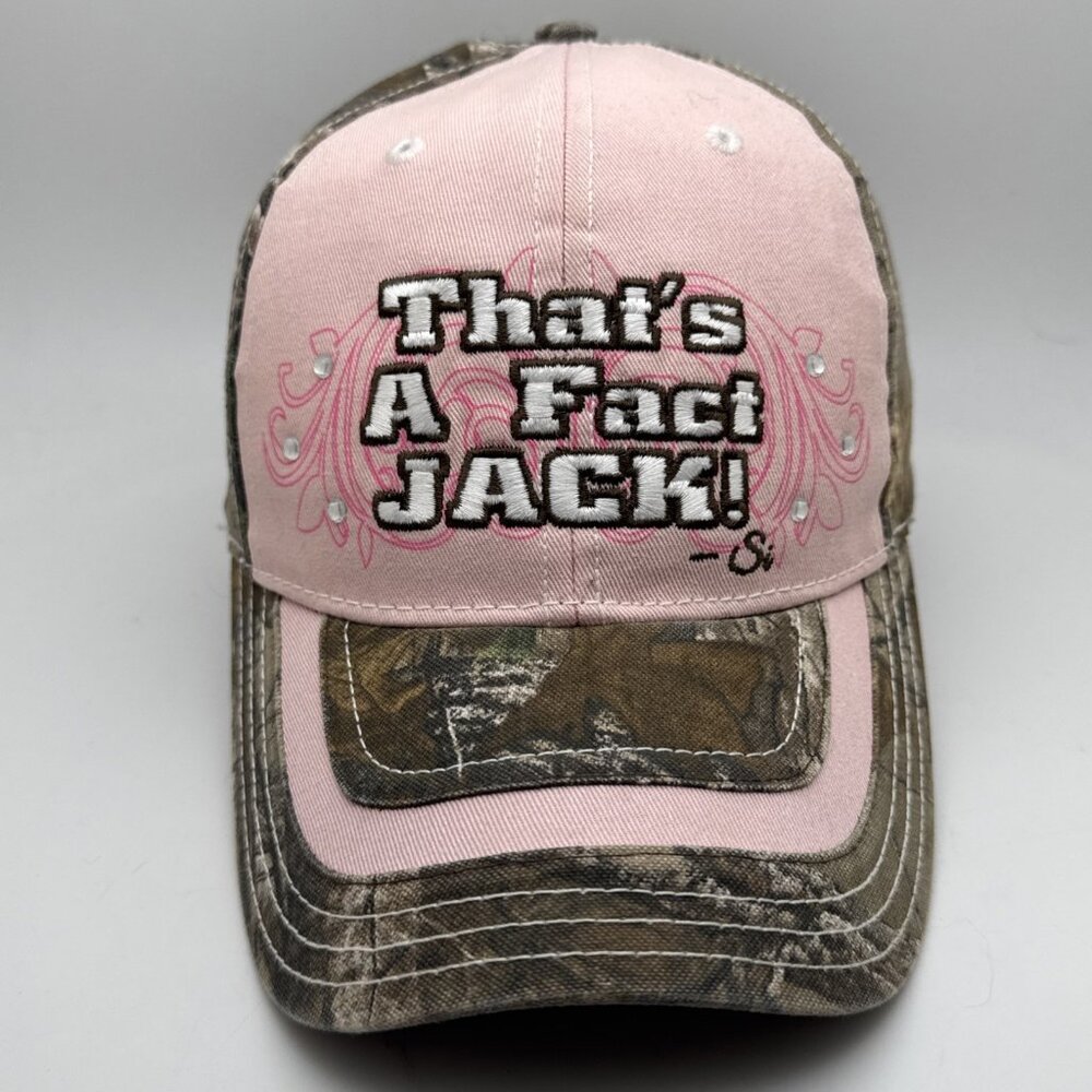Duck Dynasty Cap Hat Camouflage & Pink "thats a fact jack!" Strap Back